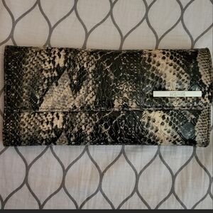 Kenneth Cole Reaction Snakeskin Black and Cream Wallet